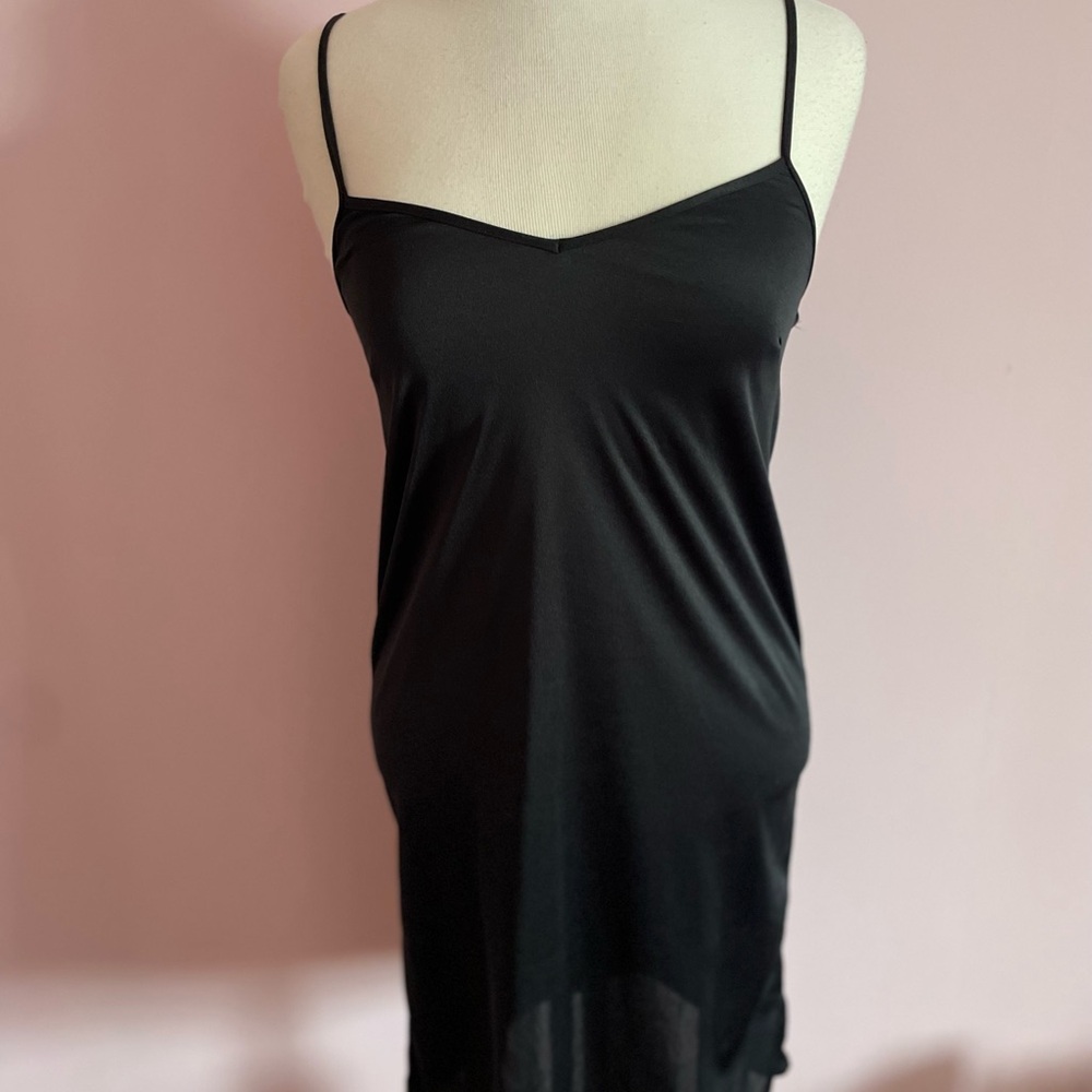 ASOS black slip dress
